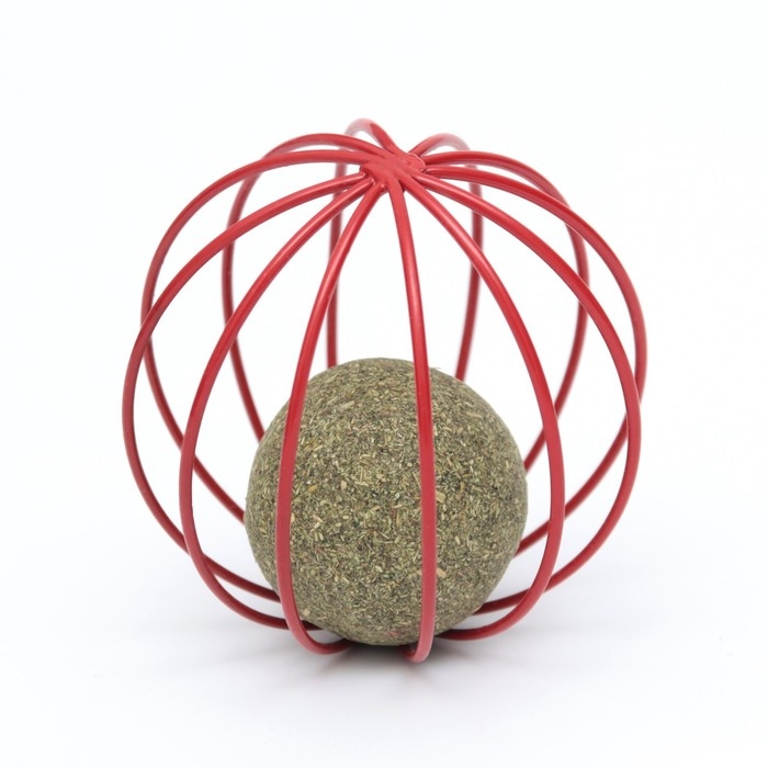 Шарик для кошек из прессованной кошачьей "Мята в шаре"