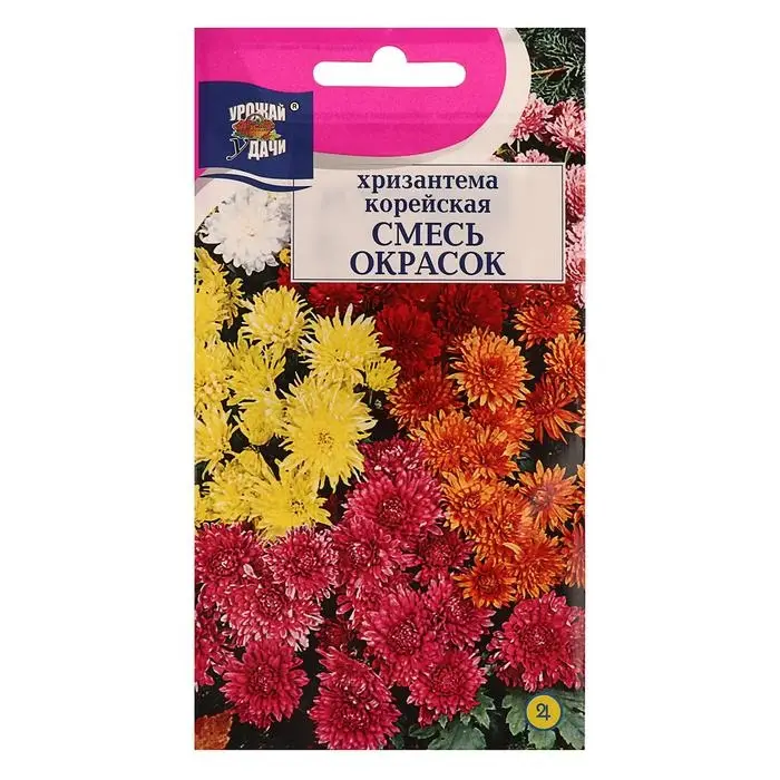 Семена цветов Хризантема Корейская, низкорослая смесь, 0,02 г