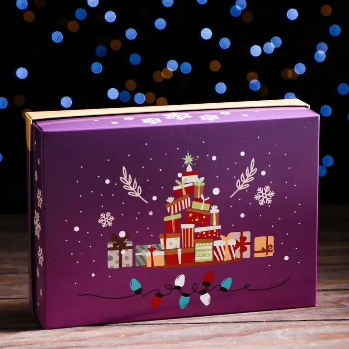 Подарочная коробка сборная &laquo;Новогодний волшебник&raquo;, 21&times;15&times;5.7 см