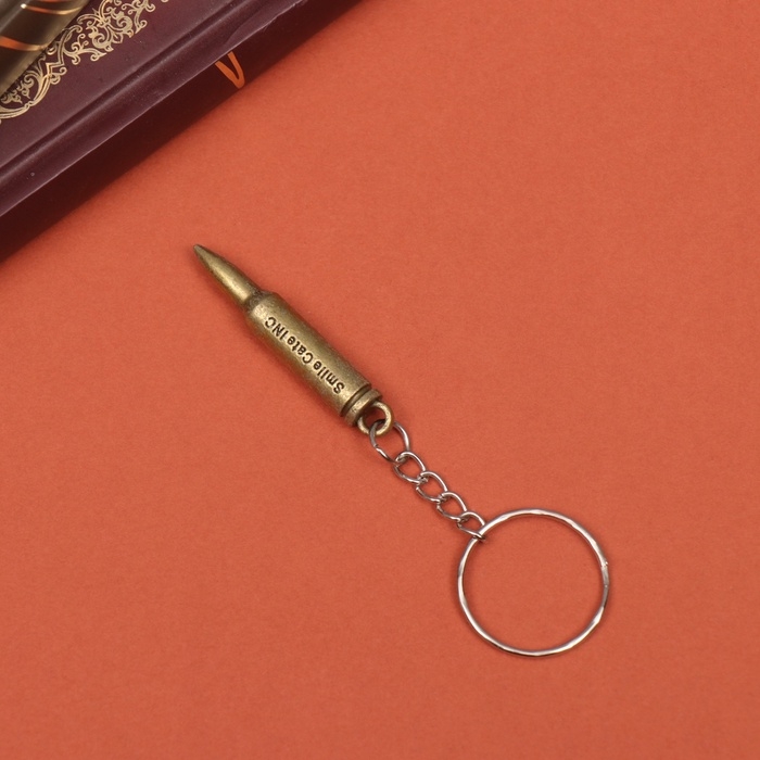 Брелок металл "Пуля" под латунь 4х0,5х0,5 см