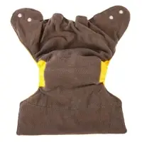 Многоразовый подгузник, угольно-бамбуковая ткань, 3-15 кг, цвет желтый, Крошка Я