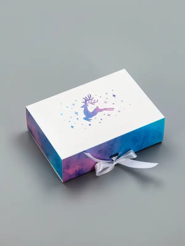 Складная коробка подарочная &laquo;Новогодние олени&raquo;, 16 &times; 11,5 &times; 5 см