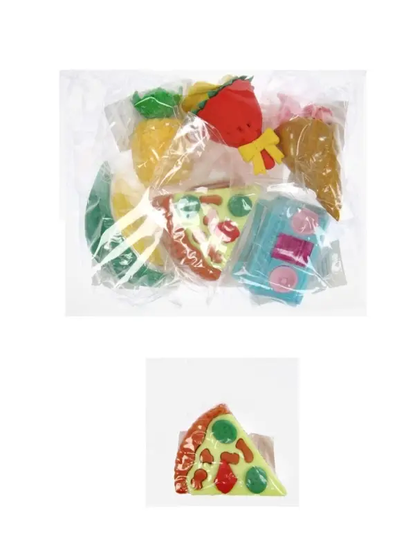 Набор фигурных ластиков, 6 штук, МИКС