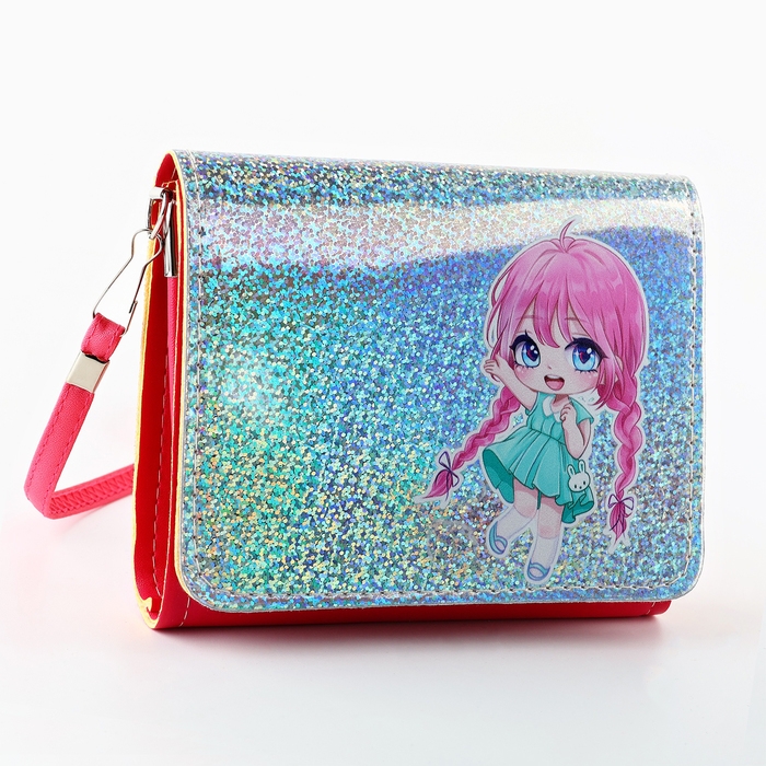 Сумка детская для девочки "Девочка аниме" 15х12см