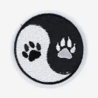 Термоаппликация &laquo;Инь-Ян&raquo;, 6&times;6 см, чёрно-белая