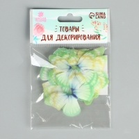 Декор для творчества &laquo;Бабочка&raquo;, двухслойный, набор 12 шт., размер 1 шт. &mdash; 5 &times; 4 см, цвет зелёный
