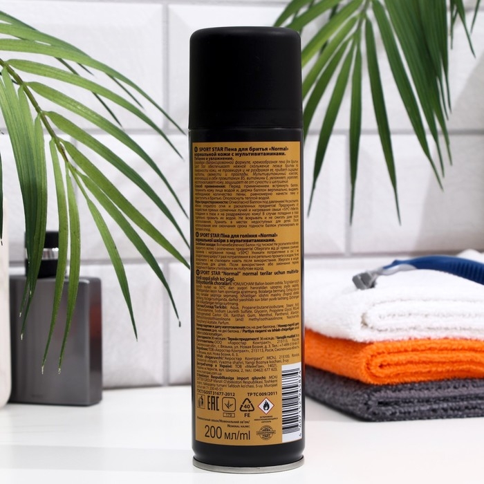 Пена для бритья Sport Star Normal, для нормальной кожи, 200 мл