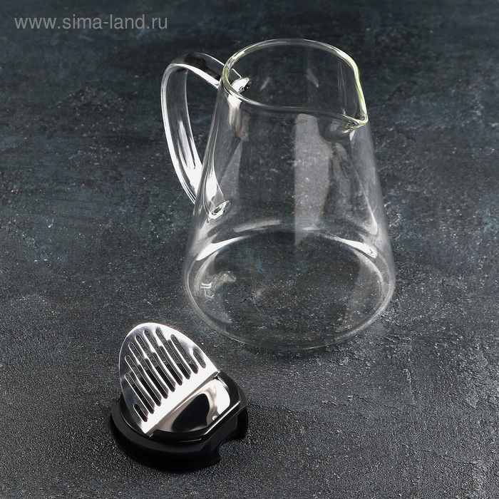 Кувшин для воды стеклянный «Коктейльный», 1,3 л, 13,5×16,5 см Кувшин для воды стеклянный «Коктейльный», 1,3 л, 13,5×16,5 см