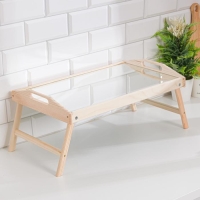 Столик для завтрака складной, 50&times;30см, с ручками, зеркало