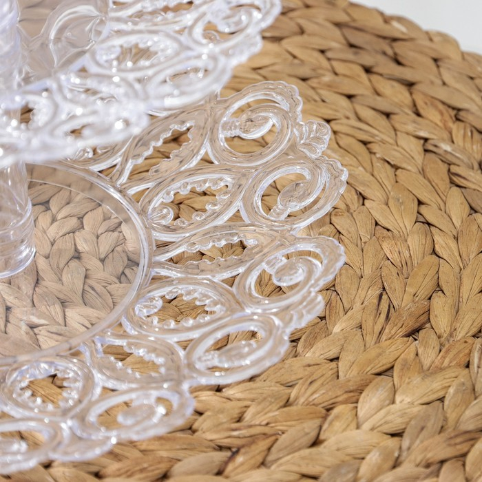 Фруктовница &laquo;Мелодия&raquo;, 3-х ярусная 16 см, 21 см, 27 см, цвет прозрачный