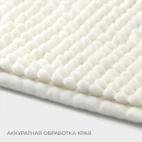 Коврик для дома LaDо́m, букли, плотность 1000 г, 50&times;80 см, цвет белый
