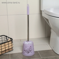 Ёрш для унитаза с подставкой &laquo;Бабочки&raquo;, 12,5&times;12,5&times;50 см, цвет МИКС
