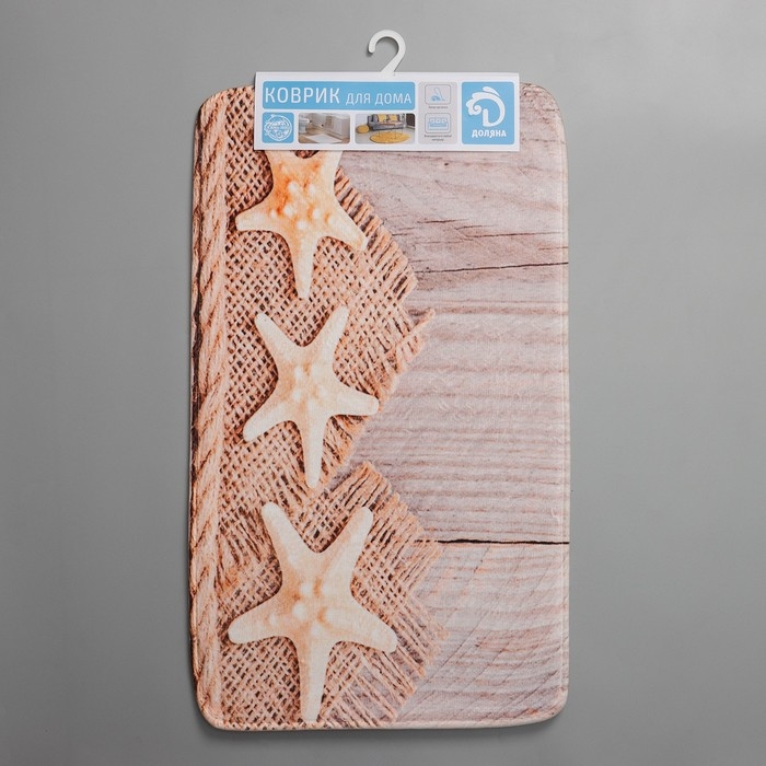 Коврик Доляна &laquo;Морские звёзды&raquo;, 74&times;44 см