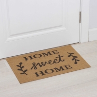 Коврик придверный влаговпитывающий Доляна Sweet Home, без окантовки, 40&times;60 см,цвет коричневый