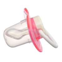 Соска - пустышка силиконовая ортодонтическая, от 3 мес., с колпачком, в контейнере, цвет розовый