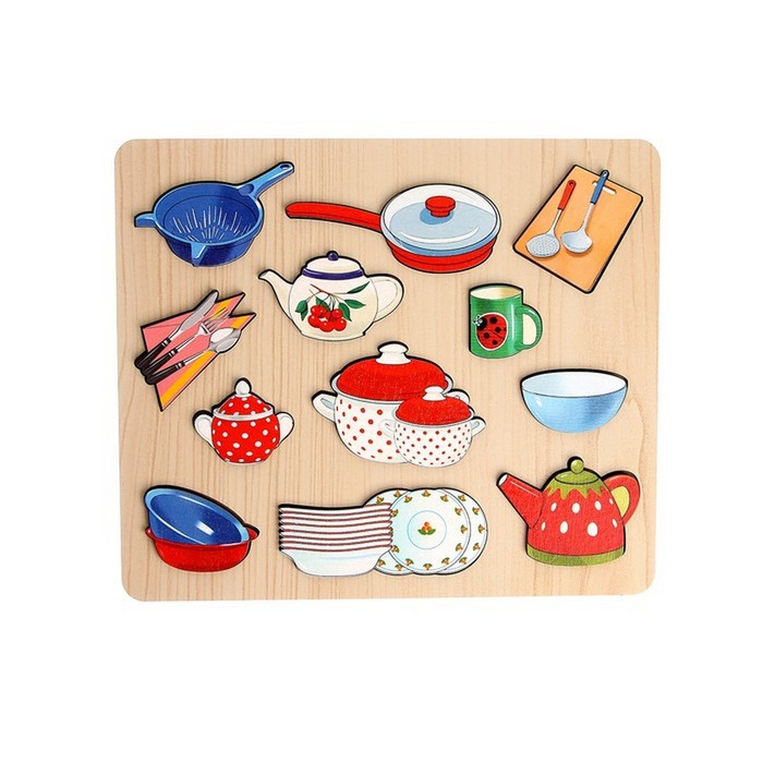 Рамка-вкладыш &laquo;Посуда&raquo; 12 деталей