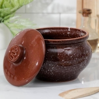 Горшочек традиционный &laquo;Мрамор коричневый&raquo;, 1 л