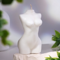 Свеча фигурная в подарочной коробке "Женский силуэт", 10 см, белая