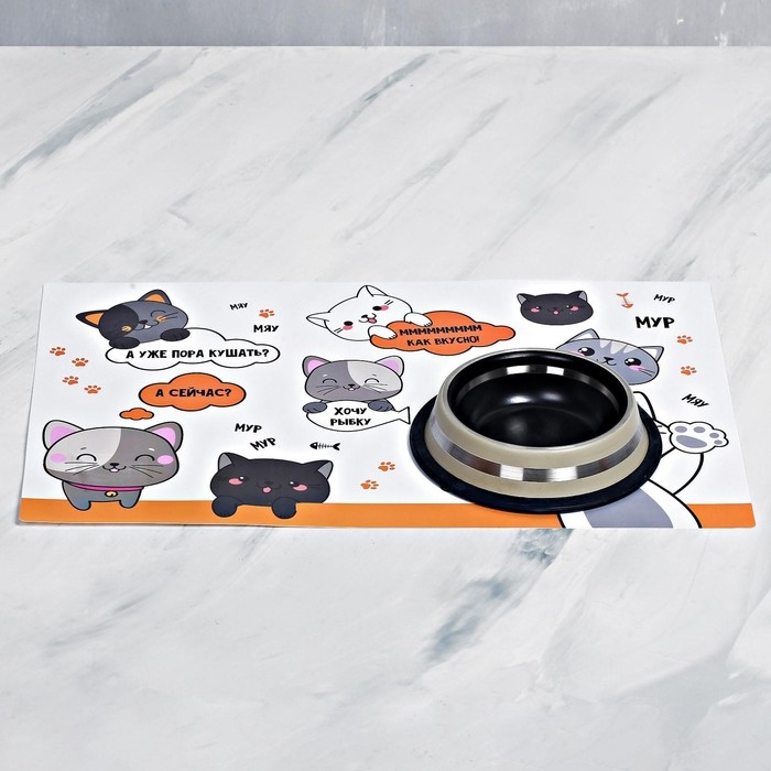 Коврик под миску &laquo;Хочу рыбку&raquo; 43х28 см