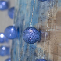 Гирлянда &laquo;Нить&raquo; 5 м с насадками &laquo;Клубки серые&raquo;, IP20, прозрачная нить, 20 LED, свечение белое, 220 В