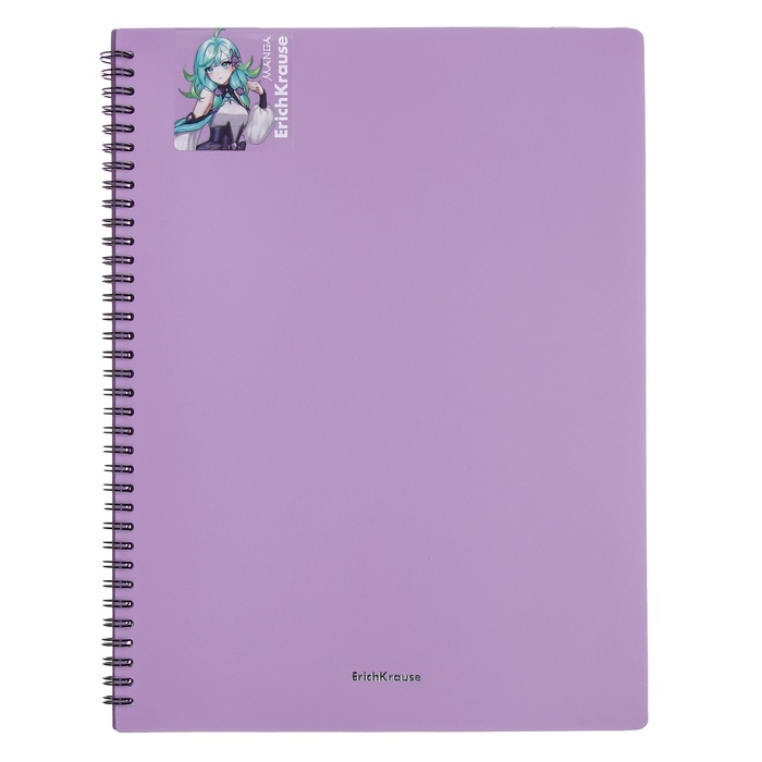 Папка 20 вкладышей на спирали, А4, 600 мкм, ErichKrause "Matt Manga", текстура "песок", микс