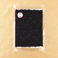 Кружевная эластичная ткань, 180 мм &times; 2,7 &plusmn; 0,5 м, цвет чёрный