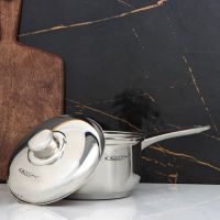 Ковш &laquo;Гретта&raquo;, 1,8 л, d=16 см, металлическая крышка, с теплораспределительным слоем, металлическая ручка, индукция