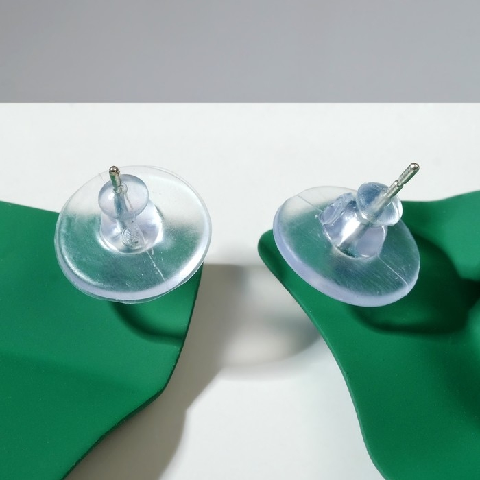 Серьги металл &laquo;Яркость&raquo; ромб, цвет тёмно-зелёный