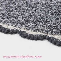 Коврик для дома Доляна &laquo;Тэя&raquo;, 50&times;80 см, цвет чёрный