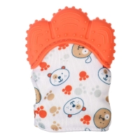 Прорезыватель-рукавичка &laquo;Собачки&raquo;, цвет красный, Крошка Я