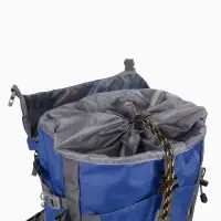 Рюкзак тур 65+5л, 30*20*53, отдел на шнурке, 5нар+2вн кармана, цвет синий