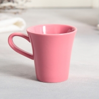 Чайная пара &laquo;Розовая монстера&raquo;, кружка 100 мл, блюдце 15х14 см