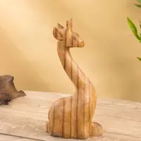 Сувенир "Жирафик" дерево Пиннис, 12х6х25 см, цв. коричневый