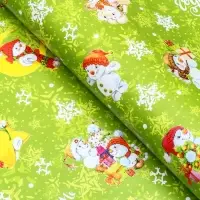 Бумага упаковочная новогодняя глянцевая &laquo;Снеговики&raquo;, 70&times;100 см