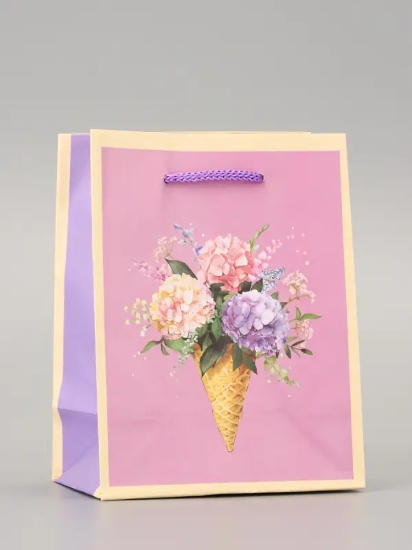 Пакет подарочный ламинированный &laquo;Нежный букет&raquo; 11.5&times;14.5&times;6.5 см