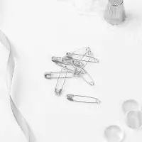 Булавки английские, 27 мм, 10 шт., цвет серебряный