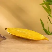 Подставка под благовония &laquo;Лист&raquo;, 23.5&times;8.5&times;2.5 см, алюминий, золотая