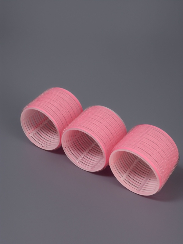 Бигуди-липучка d7,5см (наб 4 шт цена за наб) розовый пакет QF