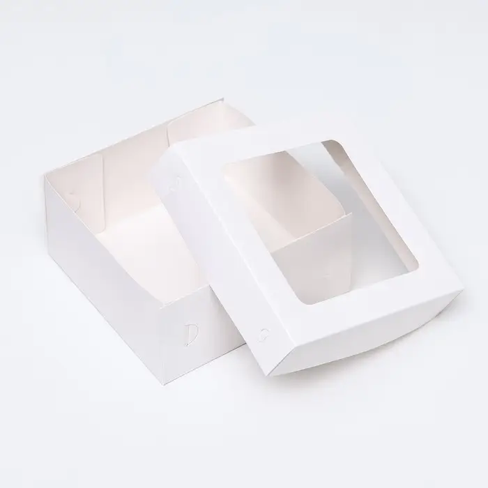 Кондитерская упаковка, белая, 17&times;17&times;8 см