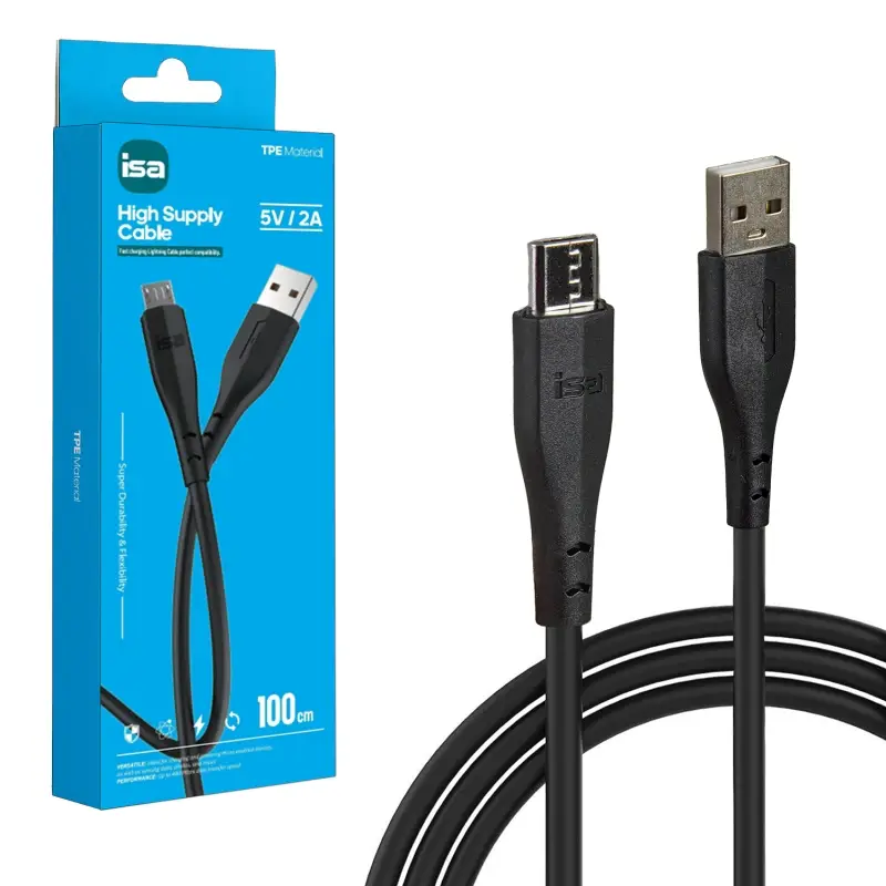 Кабель X7 USB на MicroUSB 1m 2A ISA черный