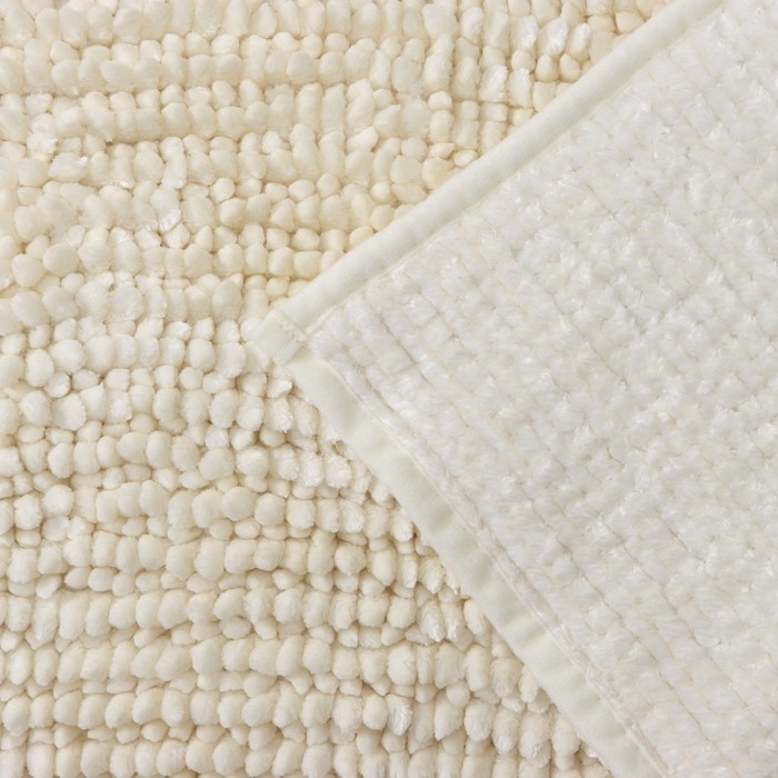 Коврик для дома LaDо́m, букли, плотность 1400 г, 50&times;80 см, цвет молочный