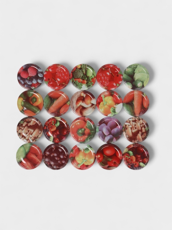 Набор крышек ТО-66 мм &laquo;Элитная&raquo;, металл, лак, цвет МИКС (1 упак.=20шт)