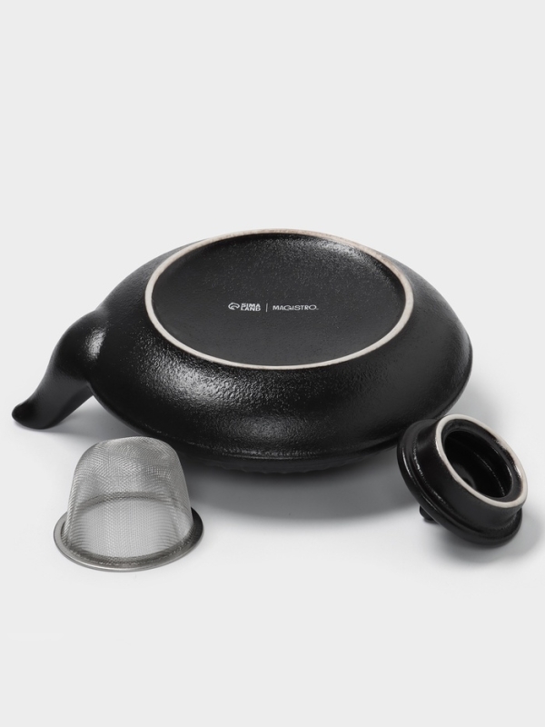 Чайник заварочный с ситом 0,7 л, Magistro Black Swan, черный