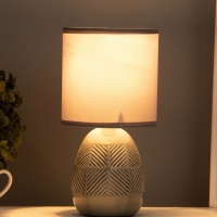 Лампа настольная "Ретушь" 40Вт Е14 серый 12х12х24см