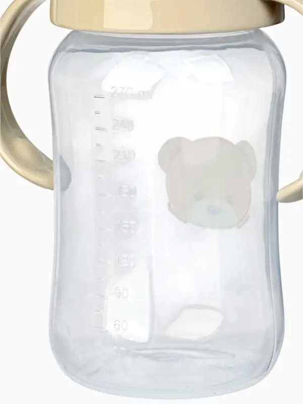 Поильник - непроливайка &laquo;Baby Bear&raquo; с силиконовым носиком, 270 мл., цвет бежевый Mum&Baby