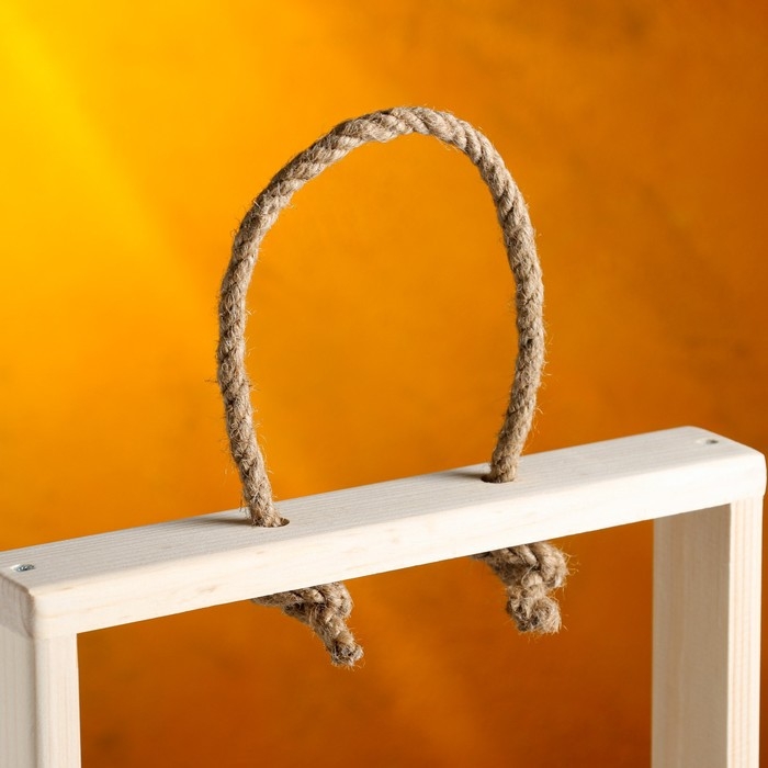 Кашпо деревянное 26&times;5&times;40 см с 5 колбами 15 см "Рамка Экстра Слим", ручка Дарим Красиво