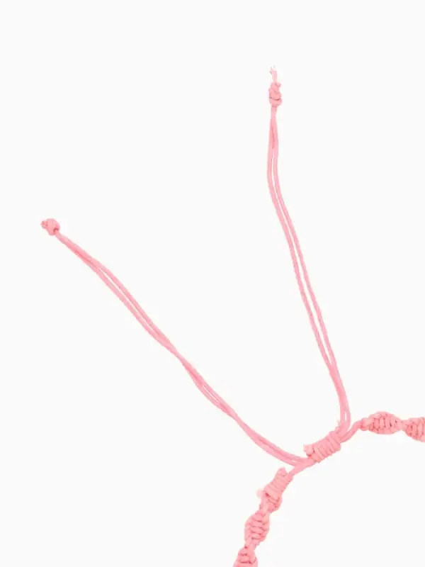 Браслет на ногу (анклет) "Пляжный" длина 18 см, цв. розовый