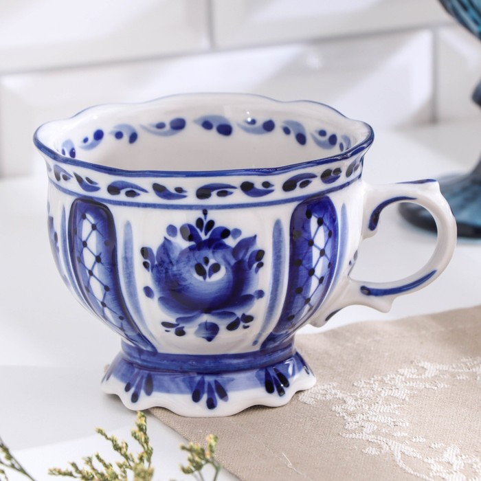 Чашка &laquo;Надежда&raquo;, 12х10х8 см, гжель