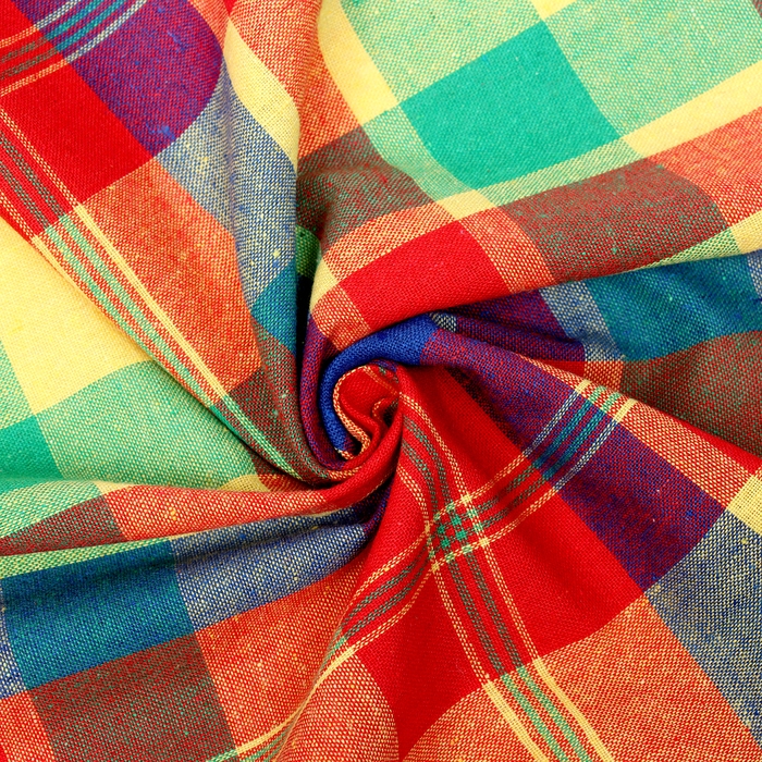 Лоскут для рукоделия, ткань в клетку многоцветная, р. 50 &times; 50 см