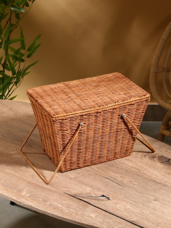Корзина для пикника 33х20х22 см, ротанг